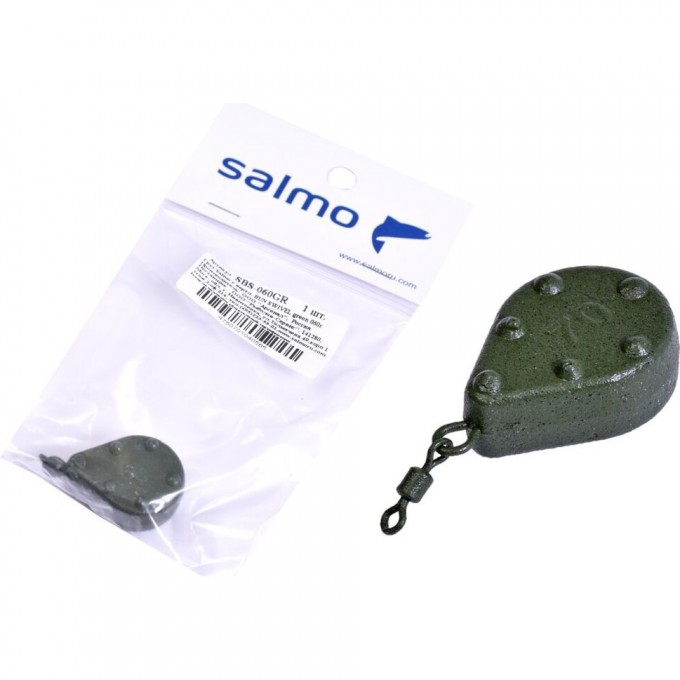 Груз SALMO с вертлюгой Bun Swivel green 060г SBS-060GR