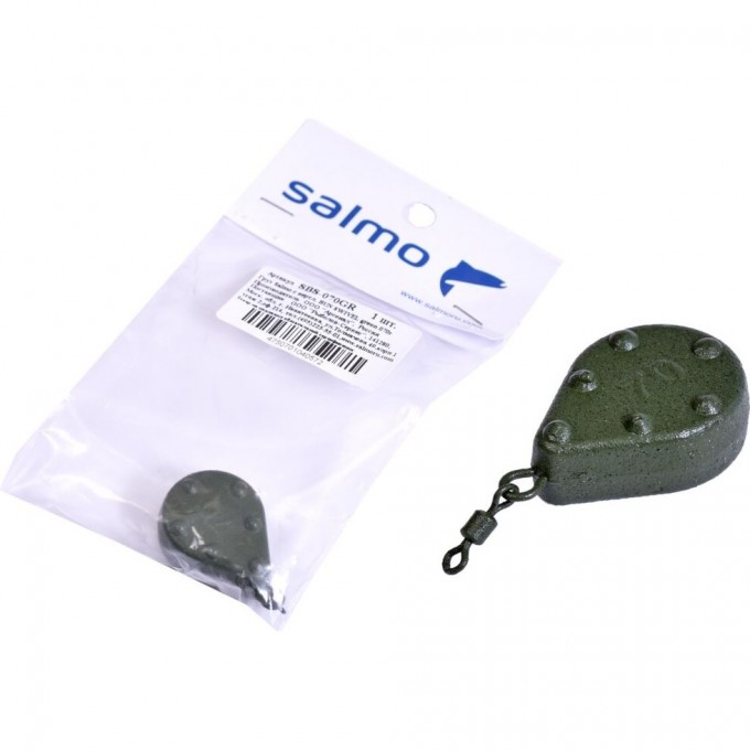 Груз SALMO с вертлюгой Bun Swivel green 070г SBS-070GR