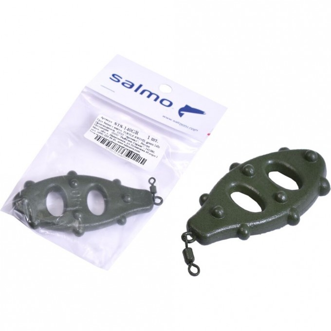 Груз SALMO с вертлюгой Turtle Swivel green 140г STS-140GR