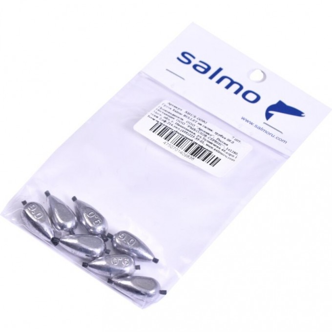 Груза SALMO Bullet на силиконовой трубке 09.0 7Шт SBUS-0090