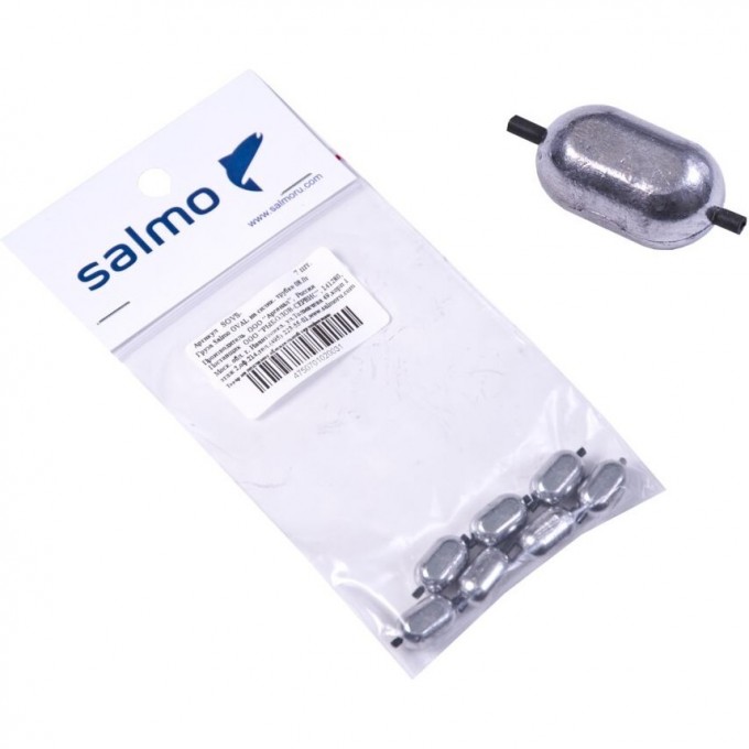 Груза SALMO Oval на силиконовой трубке 07.0г 7шт SOVS-0070