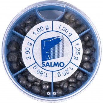 Грузила SALMO дробинка Pl 6 секций крупные 120г набор