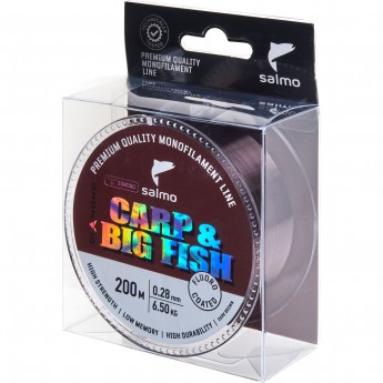 Леска монофильная SALMO DIAMOND CARP & BIG FISH FLUORO COATED Dark Brown 200/028