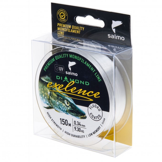 Леска монофильная SALMO DIAMOND EXELENCE FLUORO COATED Clear 150/034 4034-034