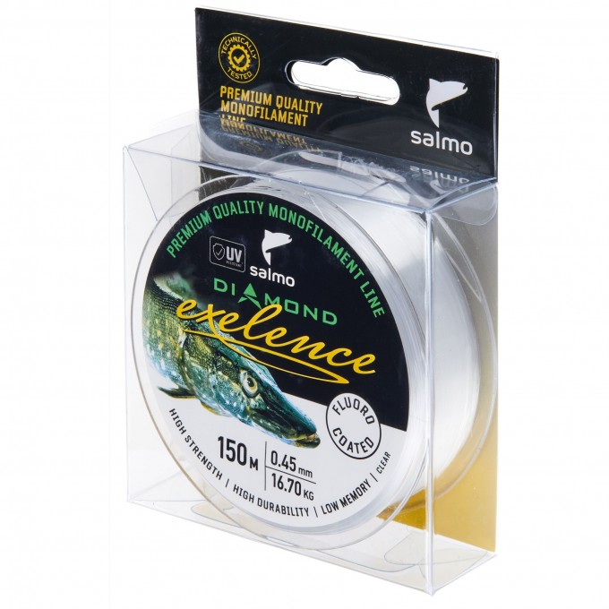 Леска монофильная SALMO DIAMOND EXELENCE FLUORO COATED Clear 150/045 4034-045