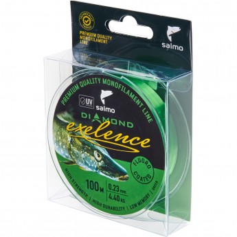 Леска монофильная SALMO DIAMOND EXELENCE FLUORO COATED Green 100/023