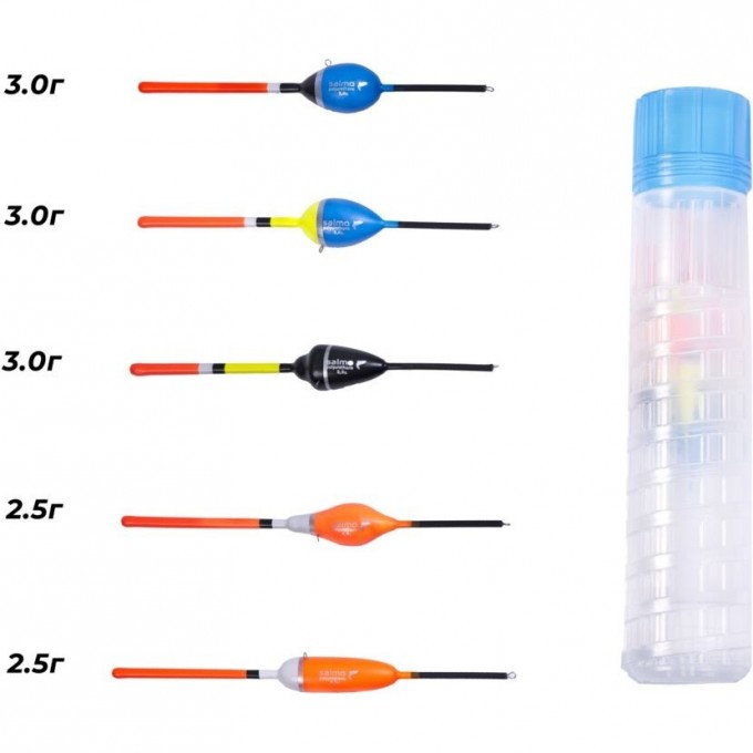 Набор полиуретановых поплавков SALMO PU Карась в тубусе 5Шт. 9600CRUCIAN-SET