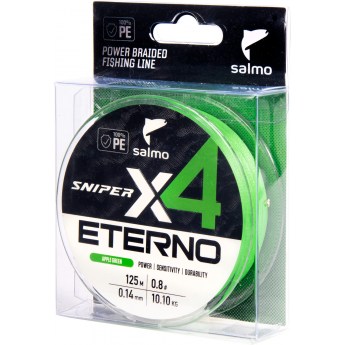 Шнур плетёный SALMO SNIPERх4 ETERNO BRAID Apple Green 125/014