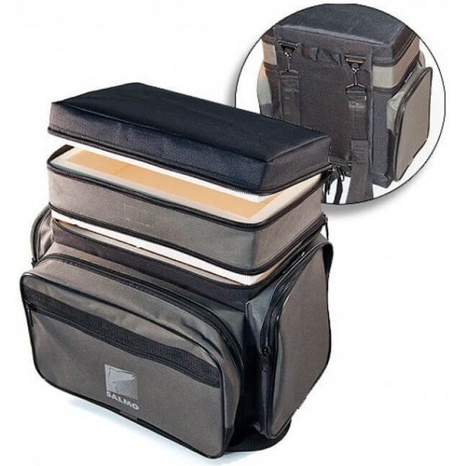 Ящик-рюкзак рыболовный зимний пенопластовый 2-Х ярусный SALMO H-2LUX